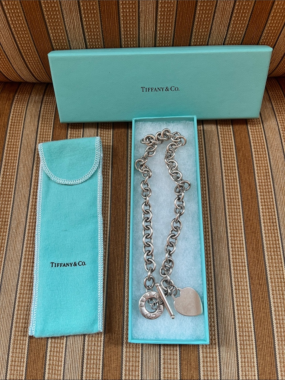 Tiffany & Co. Silver Heart Toggle Necklace